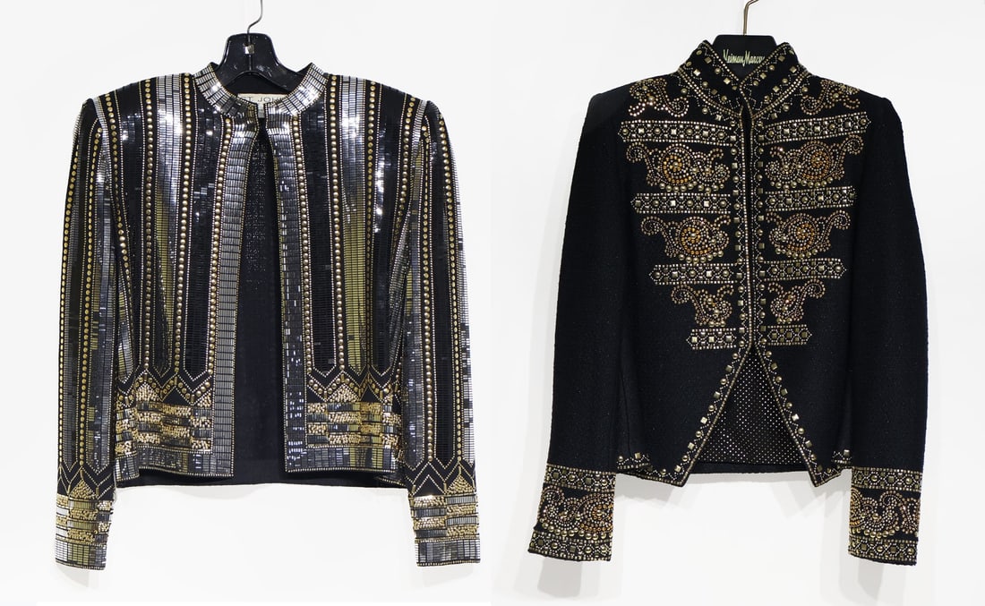 COUTURE. (2) St. John Embellished Evening Jackets. (1 of 12)