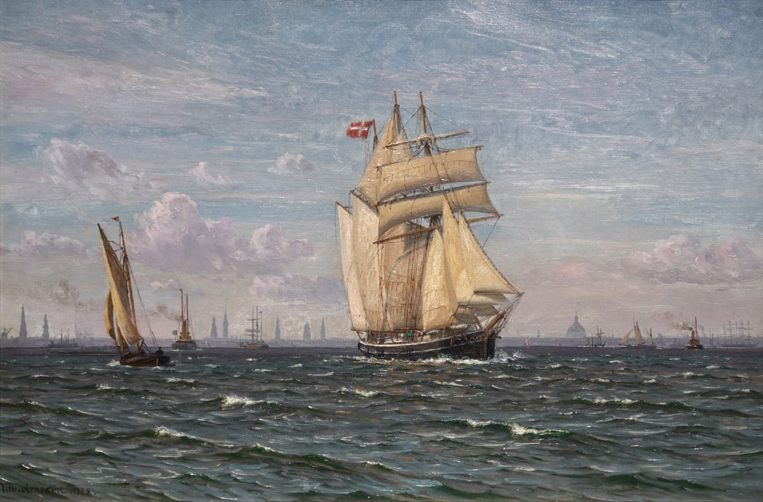 WILHELM KARL FERDINAND ARNESEN (DANISH,1865-1948). (1 of 8)