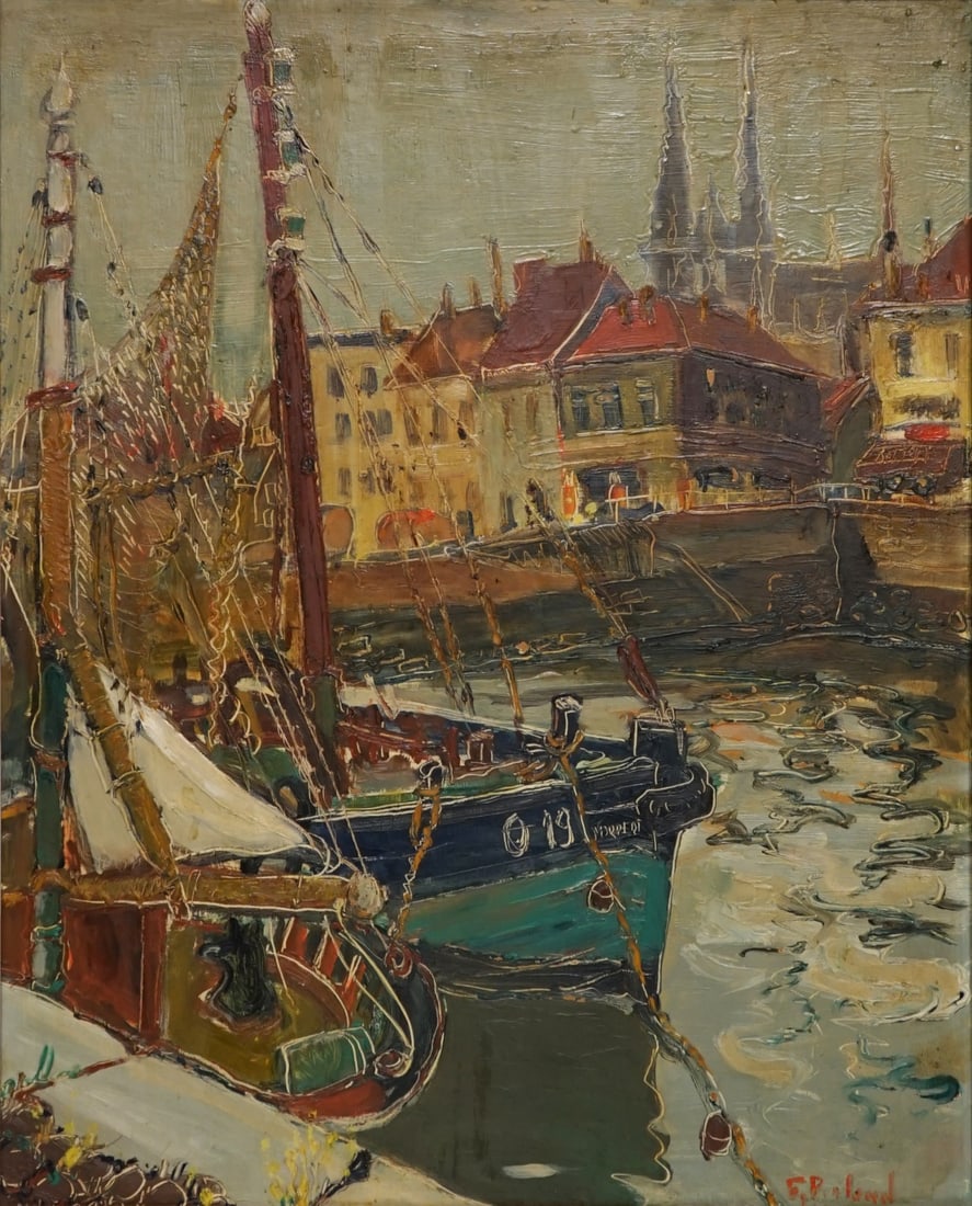 ILLEGIBLY SIGNED (CONTINENTAL SCHOOL, 20TH CENT). (1 of 4)