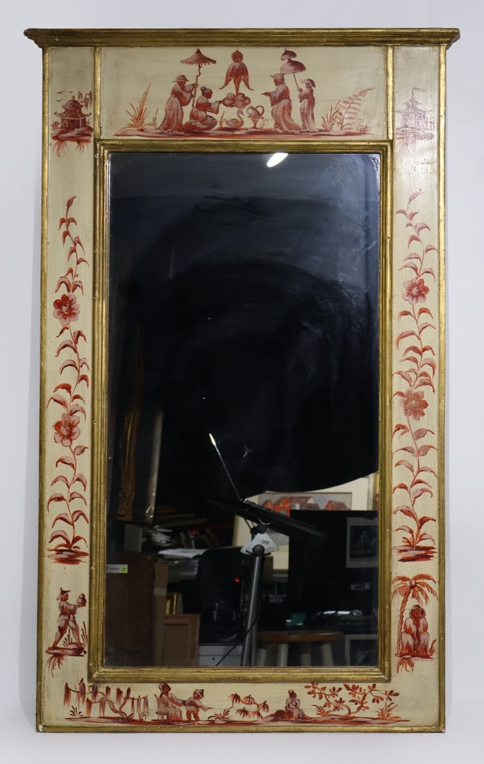 Vintage Paint & Chinoiserie Decorated Mirror. (1 of 5)