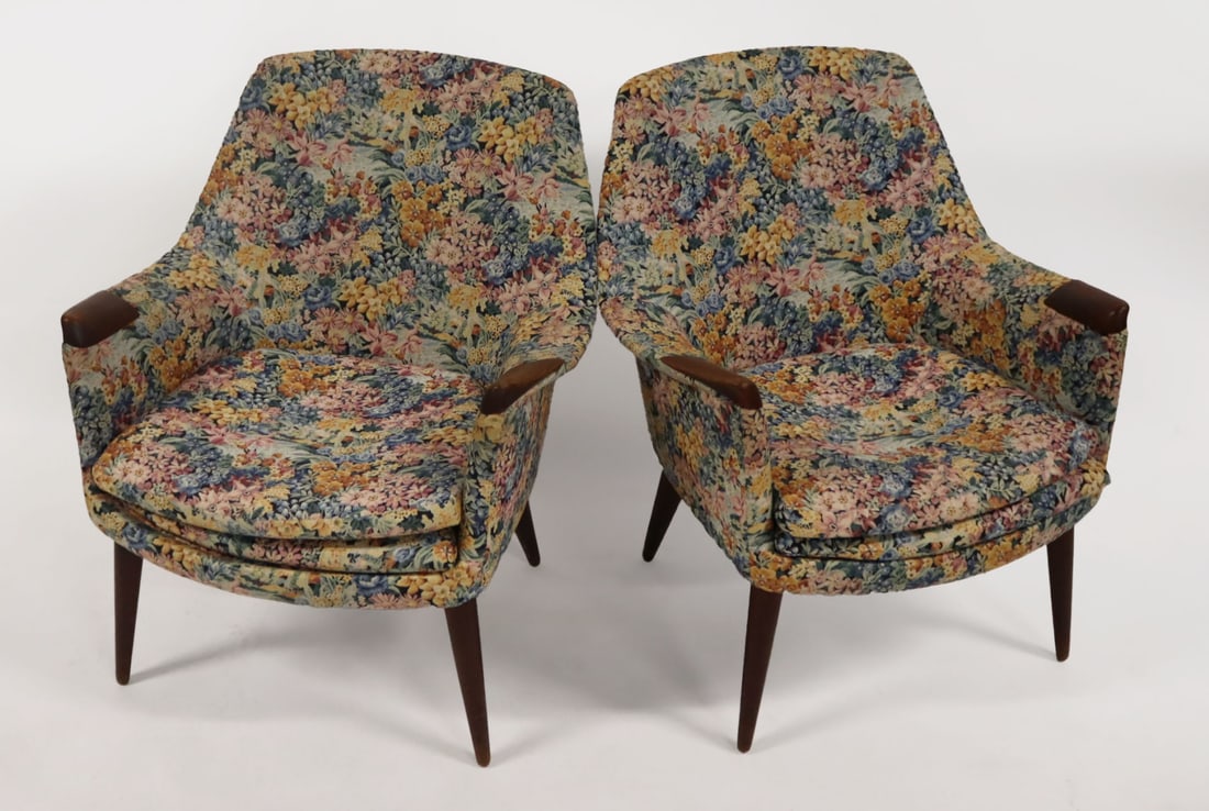 Midcentury Pair Of Finn Juhl (Attrib) Chairs. (1 of 6)