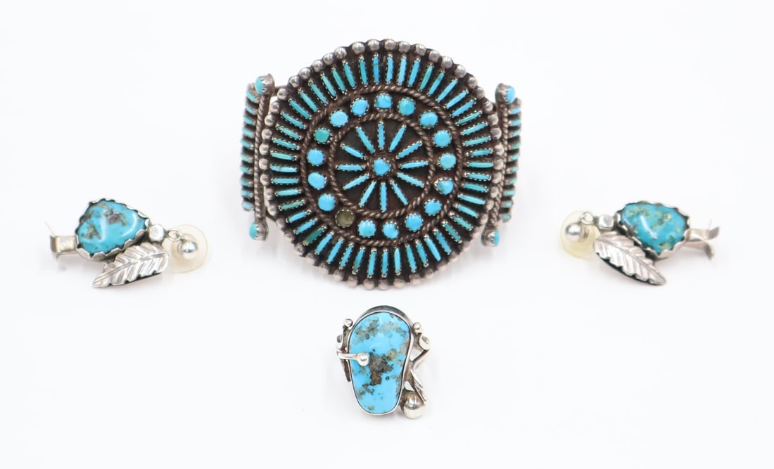 JEWELRY. Assorted Southwest Turquoise Jewelry. (1 of 14)