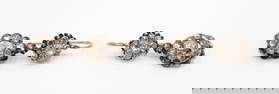 JEWELRY. Antique Rose Cut Diamond Drop Earrings.