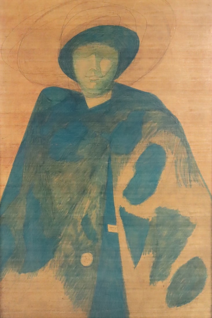 TED L. PIFKO (Hungarian, b. 1935).: Watercolor on board, marked on frame at back top. From an East 86th St NYC estate. - Dimensions: 40" x 27" & Framed 42" x 29"