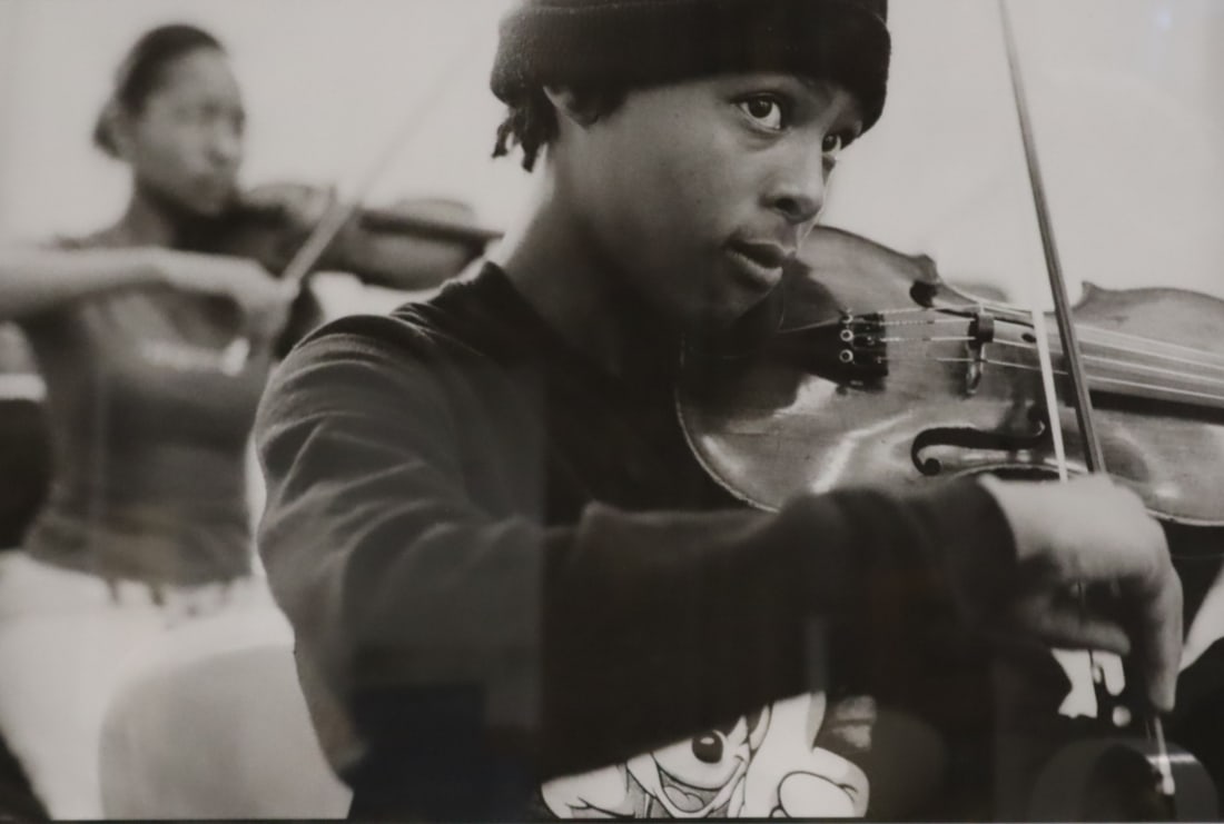 Photograph Of African American Violinist.: Framed and apparently unsigned. From a Scarsdale, NY estate. - Dimensions: 17" x 24", Framed: 22" x 30"