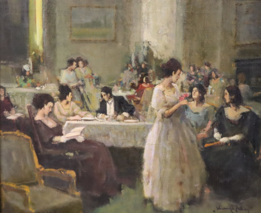 ILLEGIBLY Signed Oil On Canvas. (1 of 4)