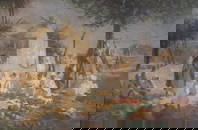 UNSIGNED Oil On Board Orientalist Scene.