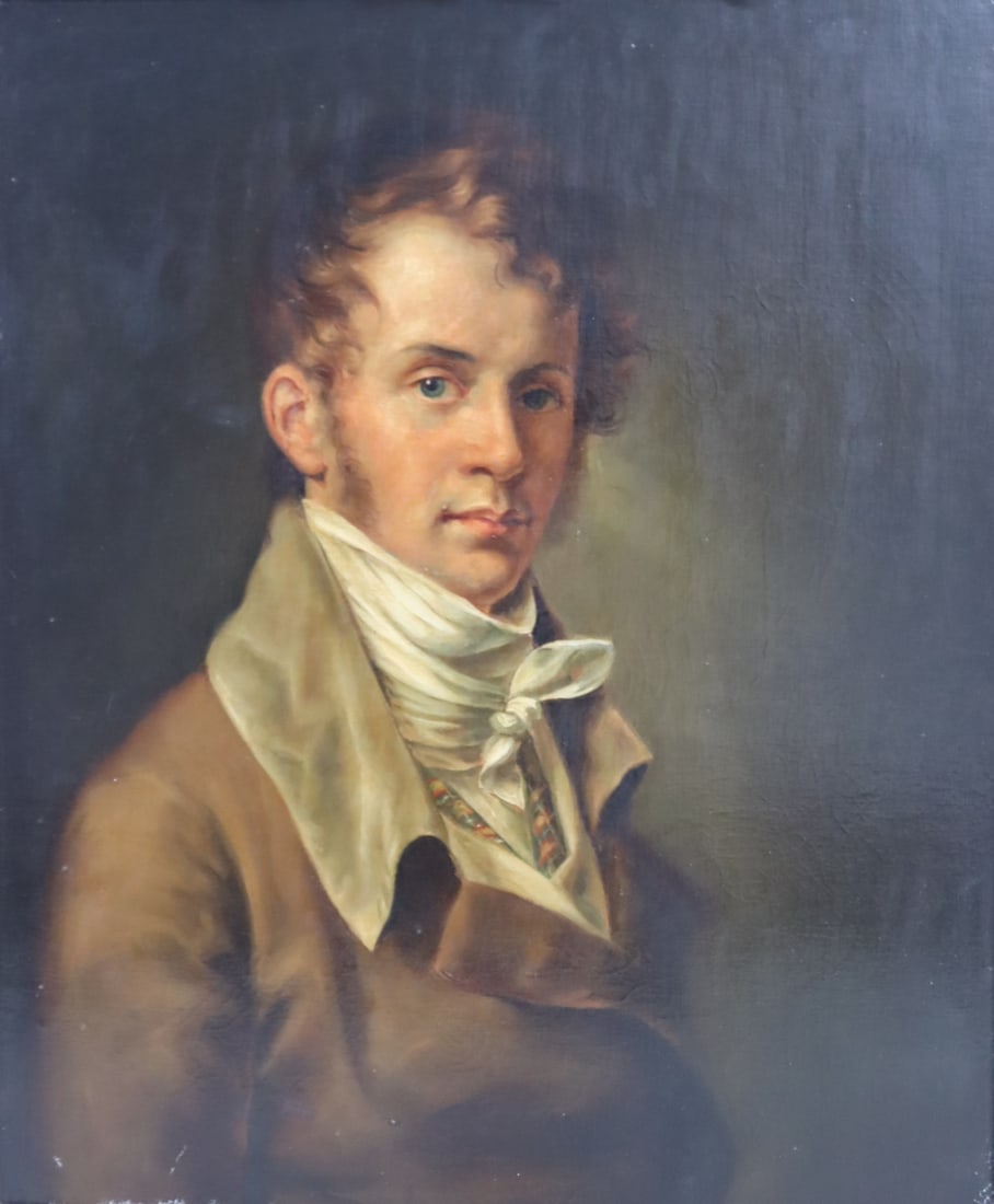 Antique American  Portrait Of A Gentleman. (1 of 6)