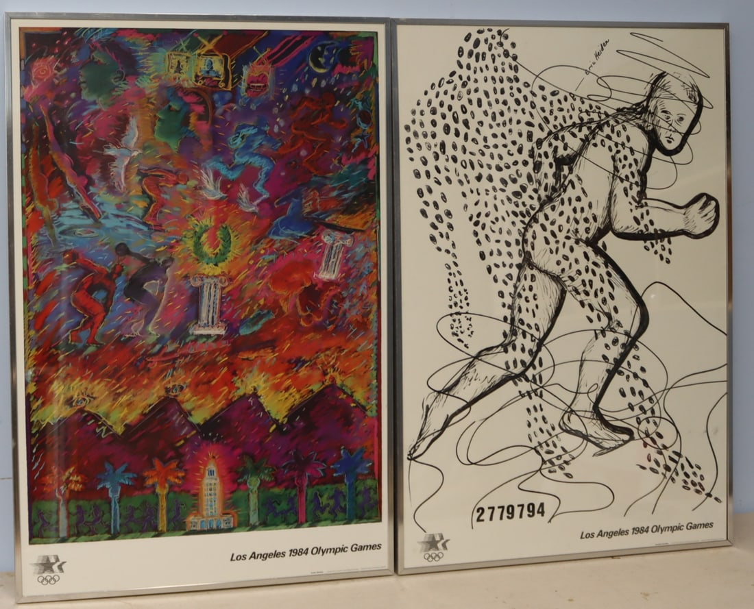 1984 Olympic Posters Framed Los Angeles [2 Works] (1 of 4)