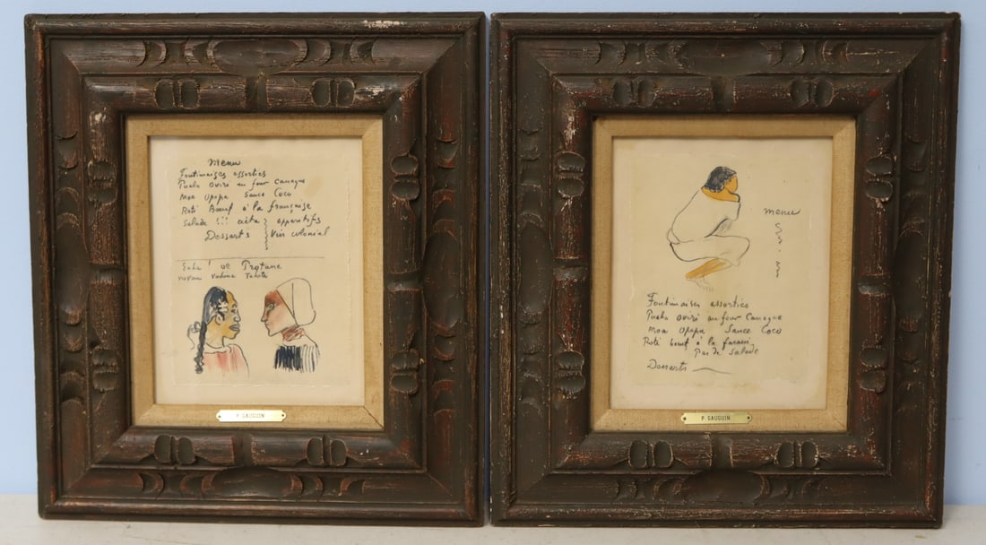 After Paul Gauguin - Tahitian Menus [2 Works] (1 of 4)