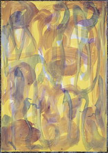 MELISSA MEYER (AMERICAN, b. 1946).: 'Untitled' (46G), 1997. Watercolor on paper. Verso: Signed and and dated lower edge in pencil. Property from a Clinton, CT collection. Dimensions: 30" h x 22.25" w. (unframed).
