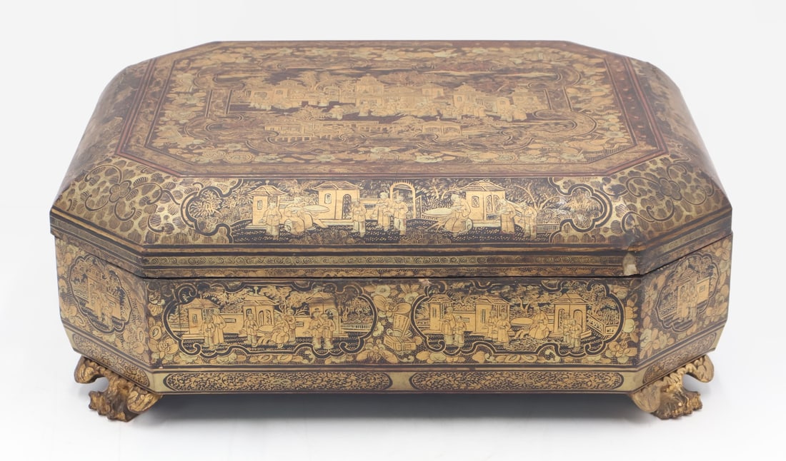 Chinese Lacquerware Game Box with Mother of Pearl (1 of 13)