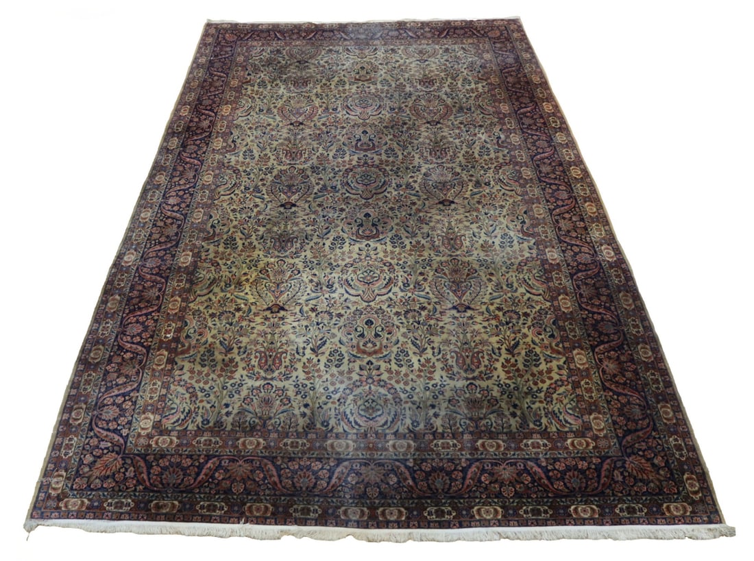 Antique and Finely Hand Knotted Kerman Carpet. (1 of 11)