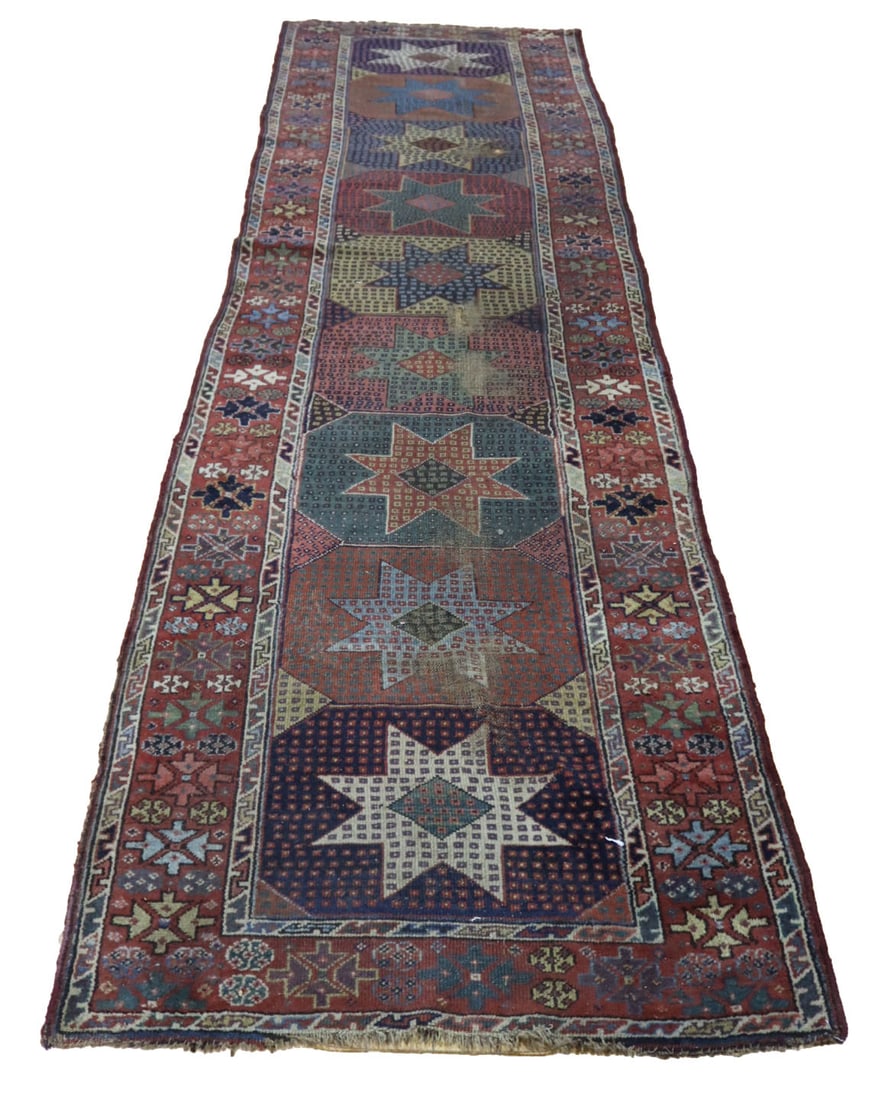 Antique and Finely Hand Knotted Runner. (1 of 8)