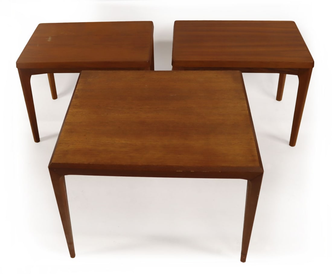 (3) Midcentury Danish Modern Teak Tables. (1 of 11)