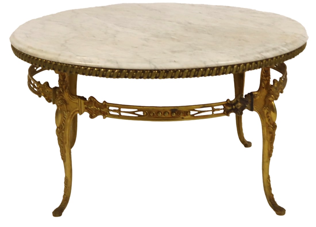Gilt Bronze and Marbletop Coffee Table. (1 of 6)