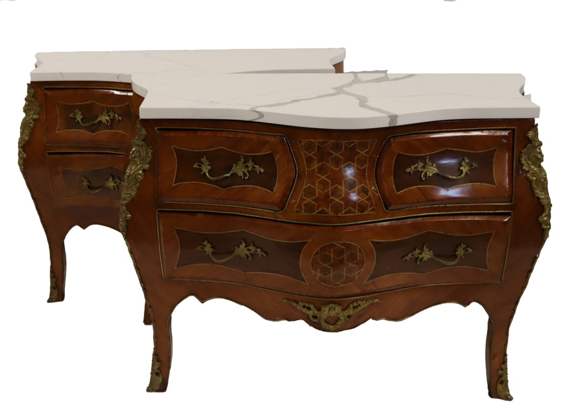 A Vintage Pair of Louis XV Style Bronze Mounted (1 of 10)