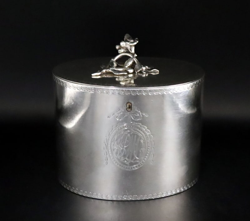 SILVER. Exceptional George III Silver Tea Caddy. (1 of 13)