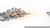 JEWELRY. Victorian Gold and Diamond Floral Brooch.