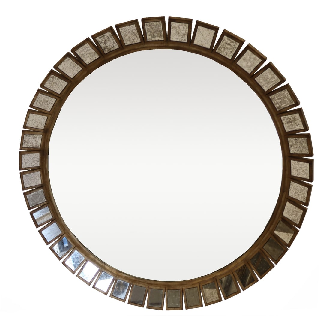 Midcentury Style Round Sunburst Mirror. (1 of 7)