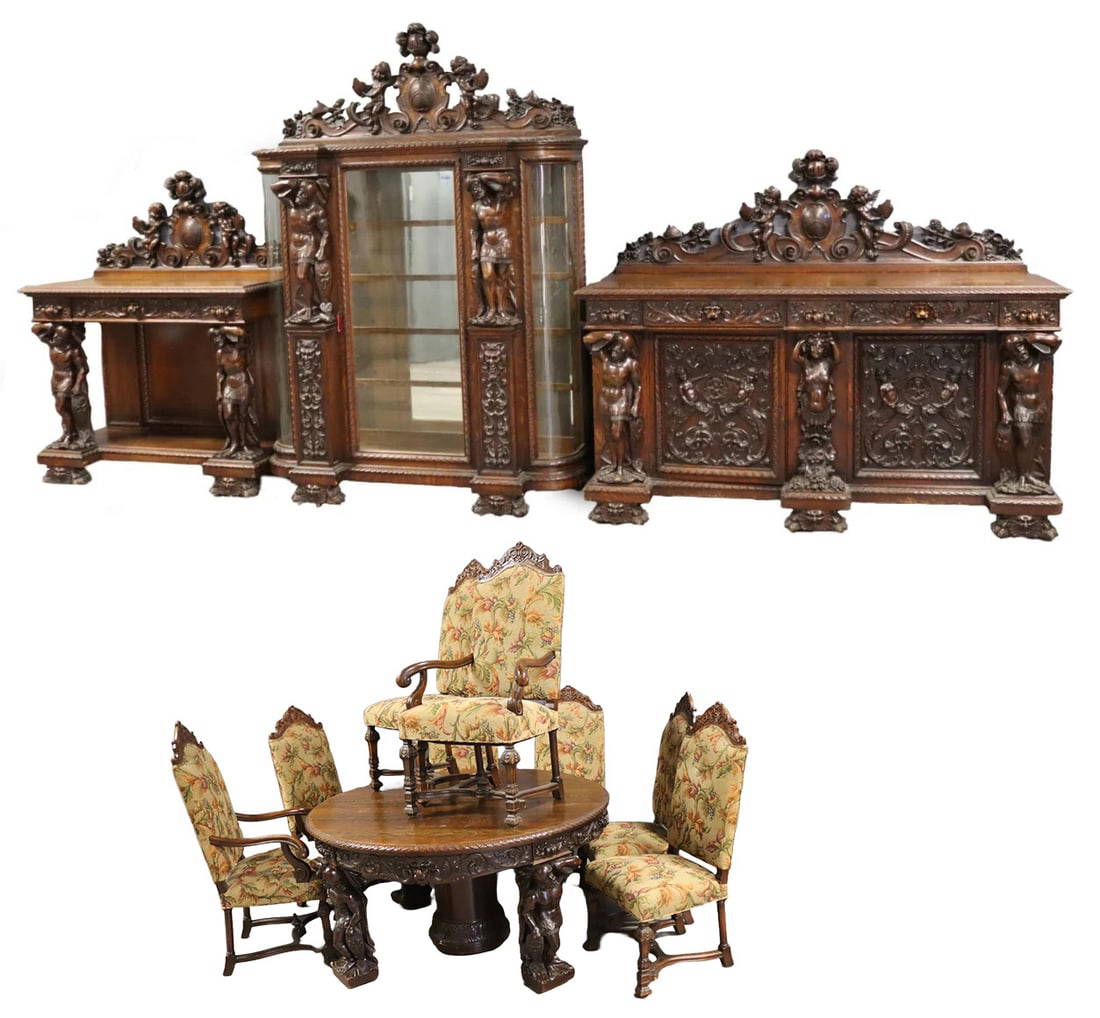 Oriel Co. "norman Suite" Dining Room Set Auction
