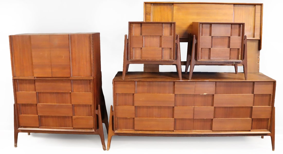 J. Clausen Midcentury Brutalist Bedroom Suite. (1 of 16)