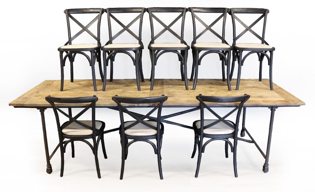 Restoration Hardware Harvest Table & 8 Chairs. (1 of 9)