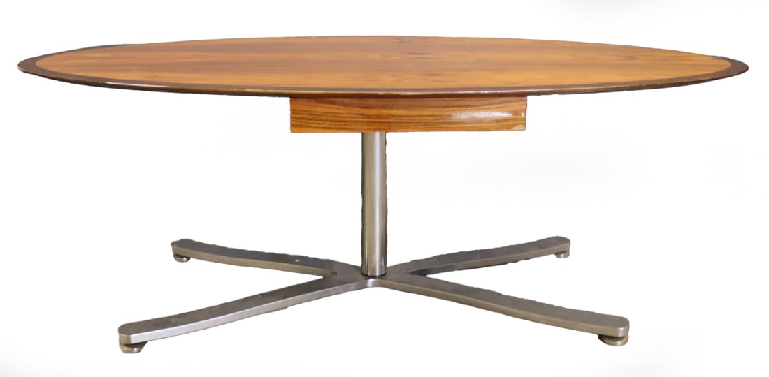 Vintage Pace Exotic Wood & Chrome Table (1 of 6)