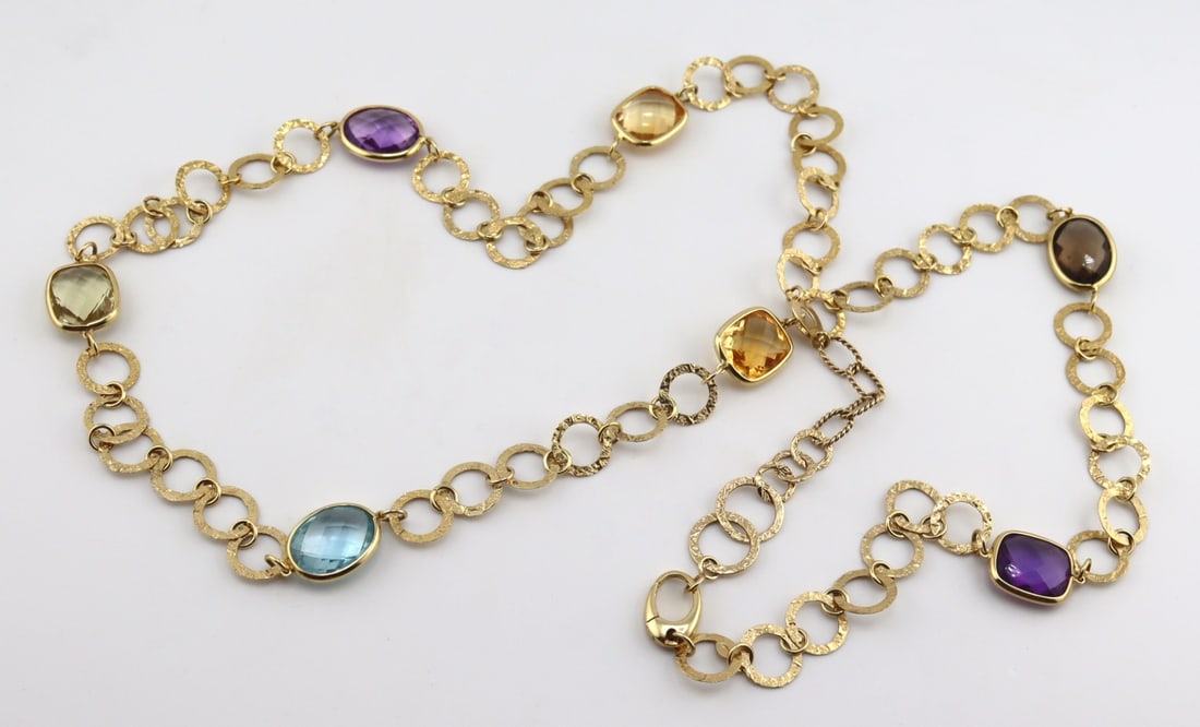 JEWELRY. Signed CIT Italian 14kt Gold and Gem (1 of 6)