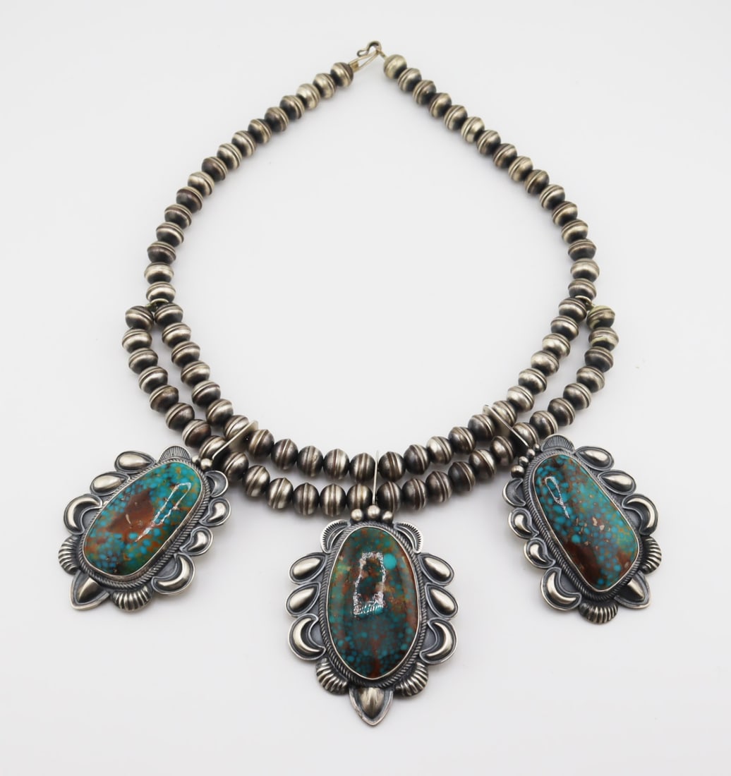 JEWELRY. Signed Kirk Smith Navajo Turquoise (1 of 12)