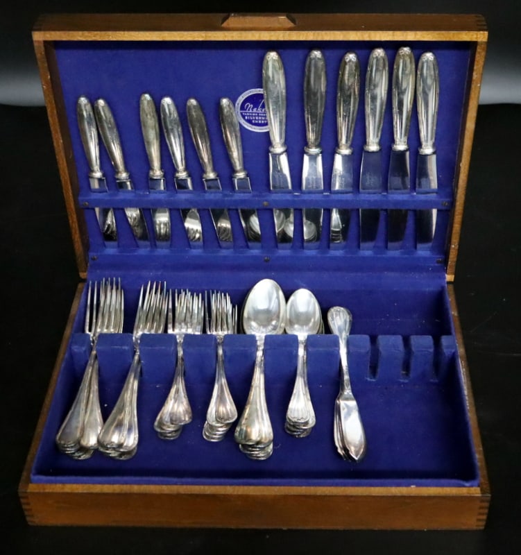 SILVERPLATE. Christofle Rubans Partial Flatware (1 of 13)