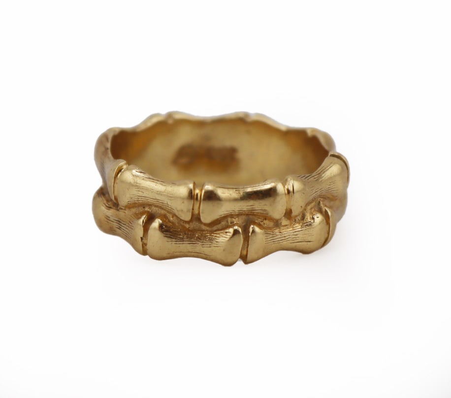 JEWELRY. 14kt Gold Bamboo Form Ring. (1 of 5)