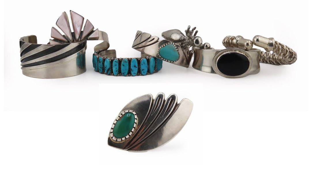 JEWELRY. Collection of Silver Bracelets Inc. SW. (1 of 19)