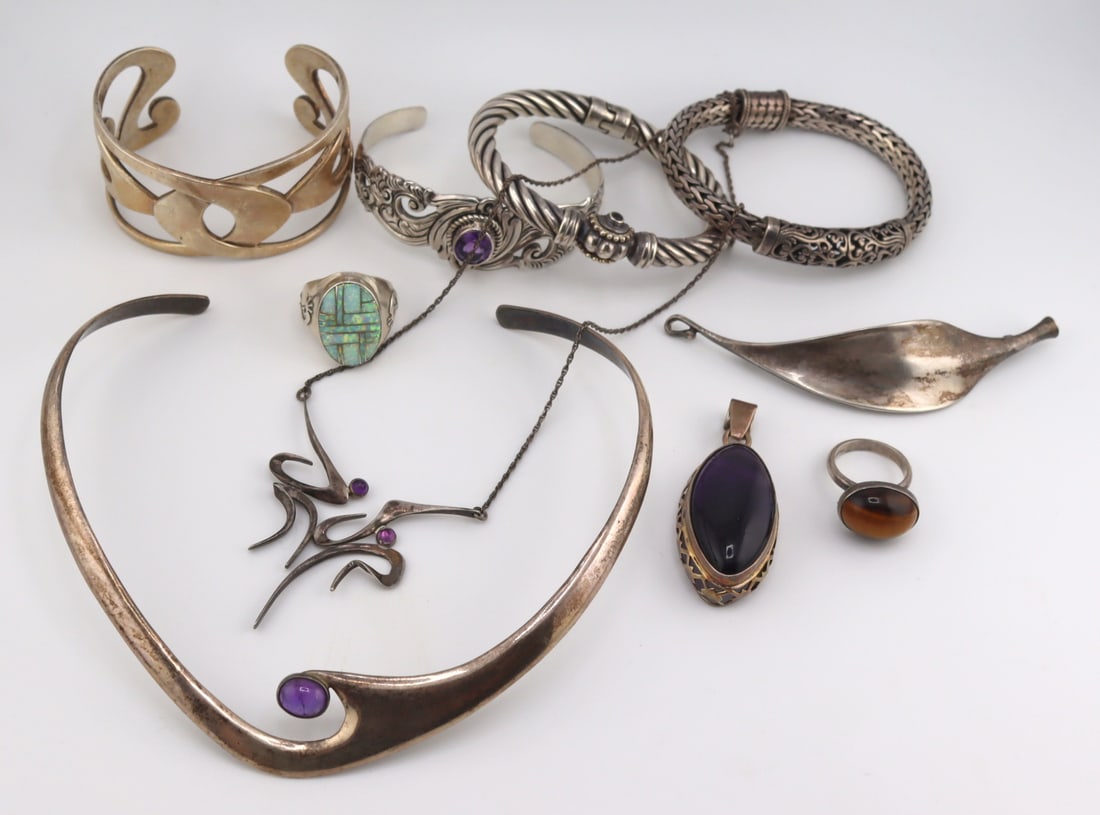 JEWELRY. Collection of Silver Jewelry Inc. Jensen. (1 of 20)