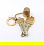 JEWELRY. (2) 14kt Gold Mounted Keys.