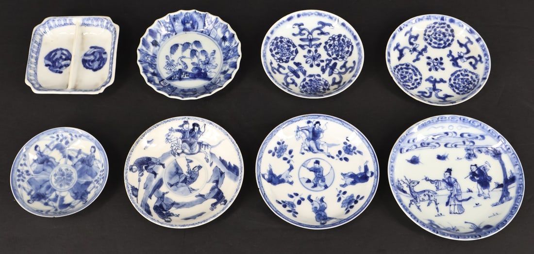 (8) Chinese Blue and White Dishes. (1 of 8)