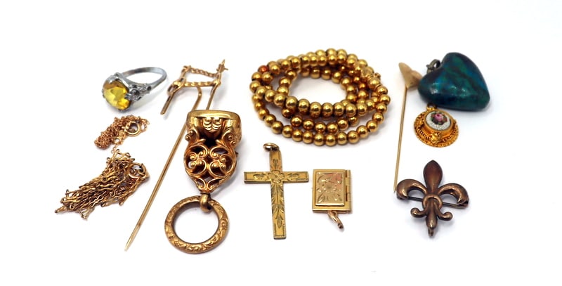 JEWELRY. Assorted Gold, Sterling, and Costume (1 of 14)