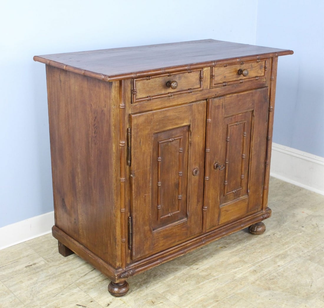 French Faux Bamboo Two Door Cupboard. (1 of 10)