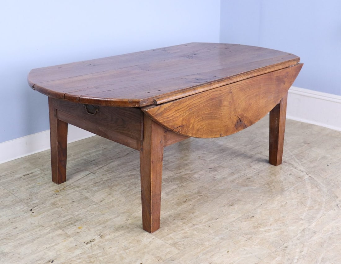Antique French Ash Drop-Leaf Coffee Table. (1 of 11)