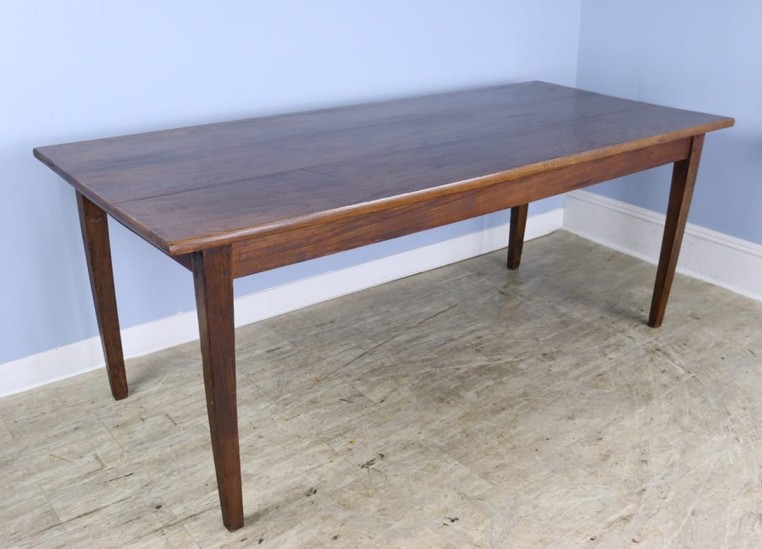 Simple Antique French Elm Farm Table. (1 of 11)