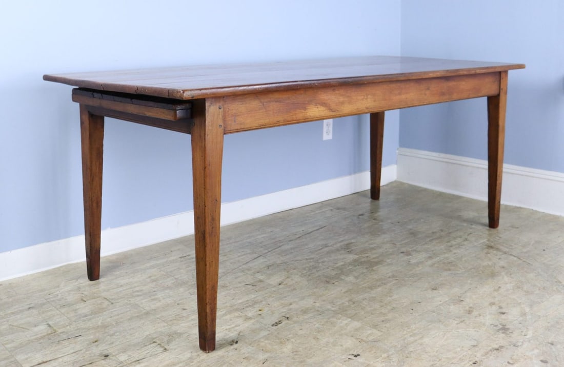 Antique French Cherry Farm Table with Breadslide. (1 of 13)