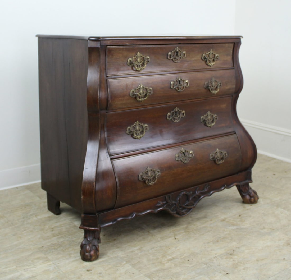 18th Century Dutch Oak Bombe Chest or Commode. (1 of 9)