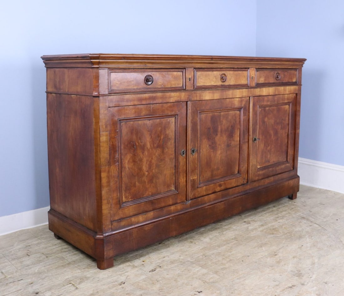 Antique French Louis Philippe Burr Elm Enfilade. (1 of 14)
