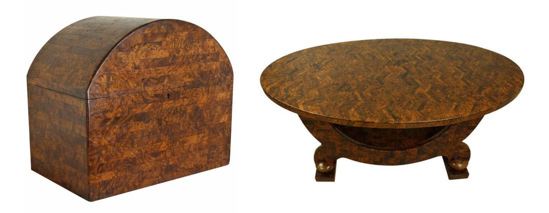 French Art Deco Miniature Parquetry Furniture. (1 of 20)