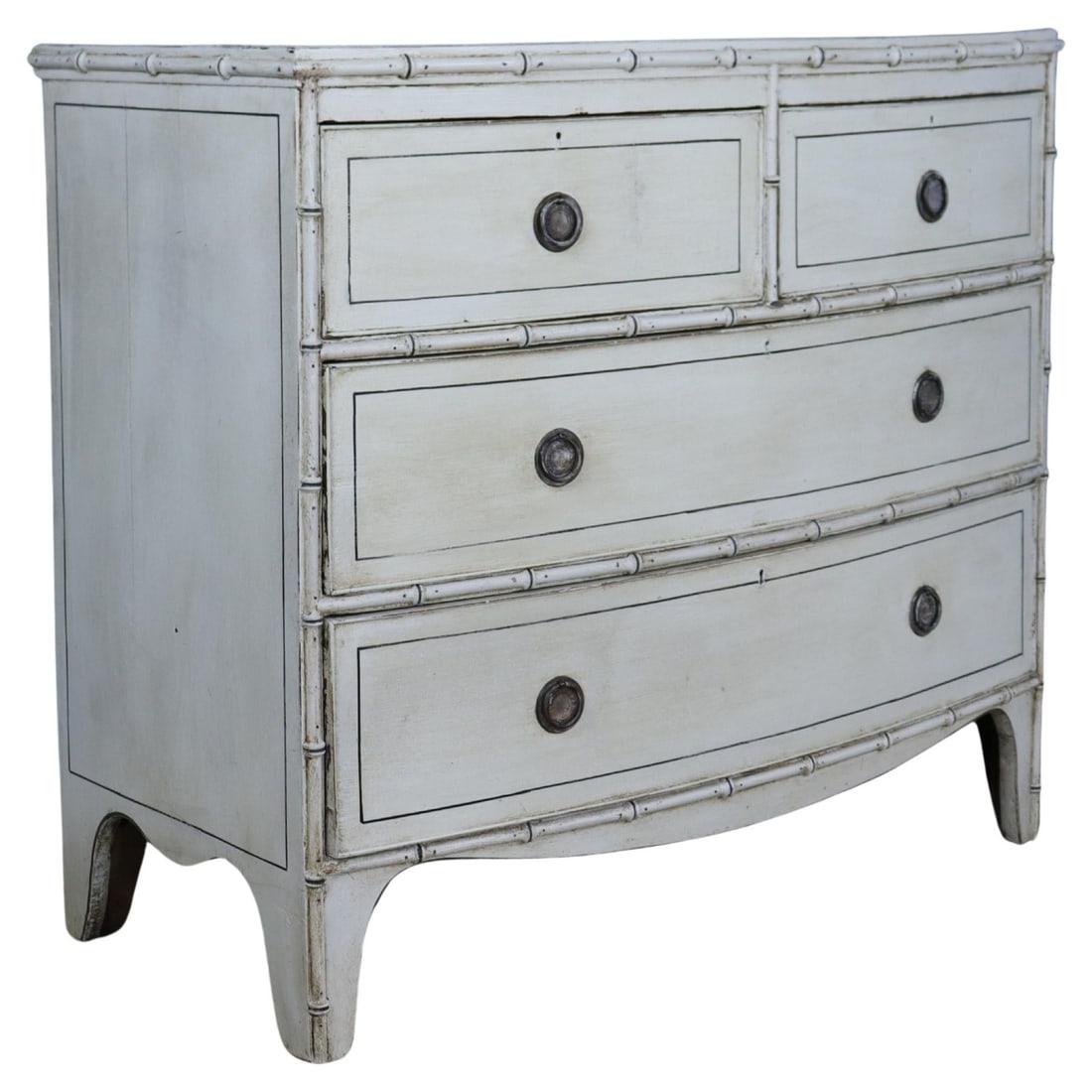 Small Antique Faux Bamboo Chest. (1 of 14)