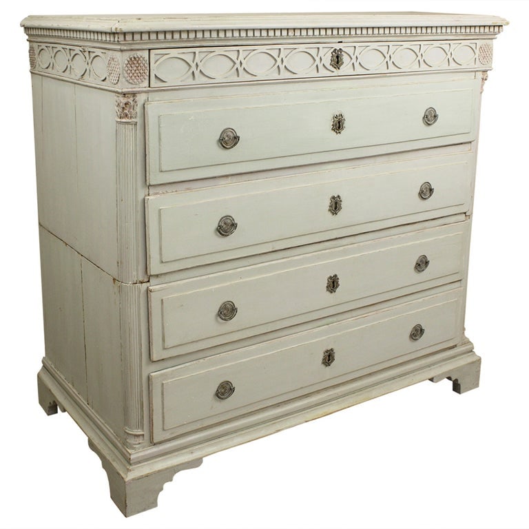 18th Century Decoratively Carved Swedish Commode. (1 of 9)