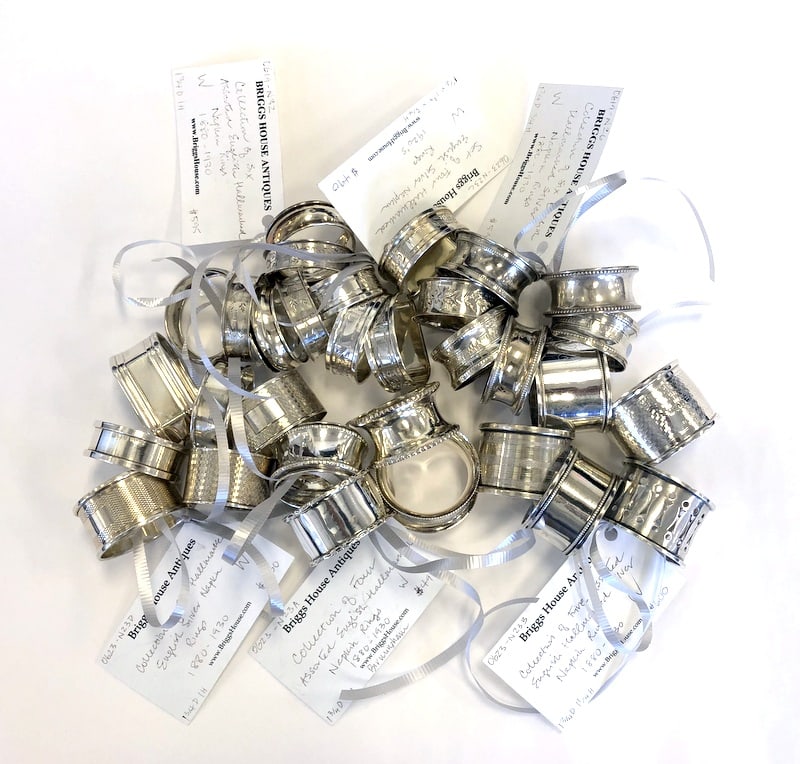 (31) Assorted English Silver Napkin Rings. (1 of 7)