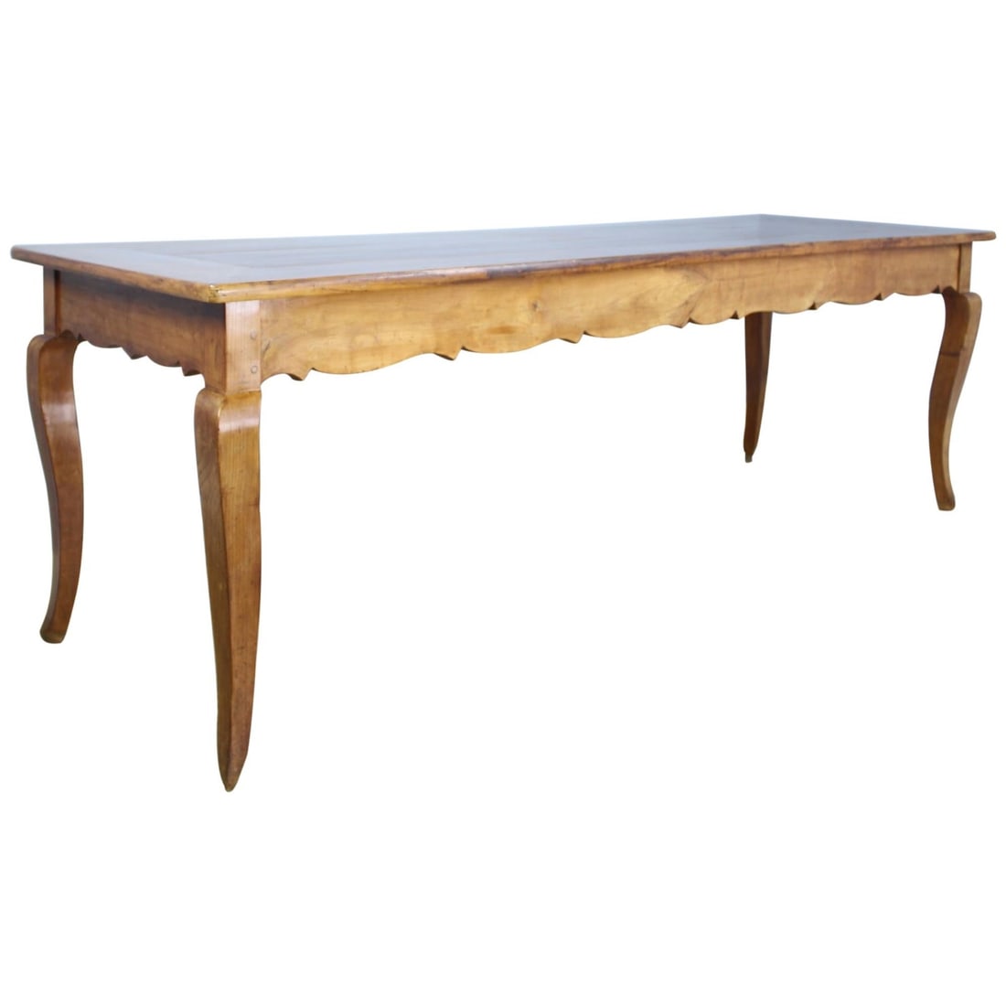 Antique Cabriole Leg Cherry Dining Table. (1 of 10)