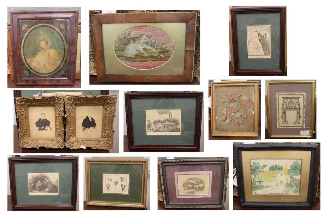 (12) Assorted Pcs. of Antique and Vintage Art. (1 of 17)