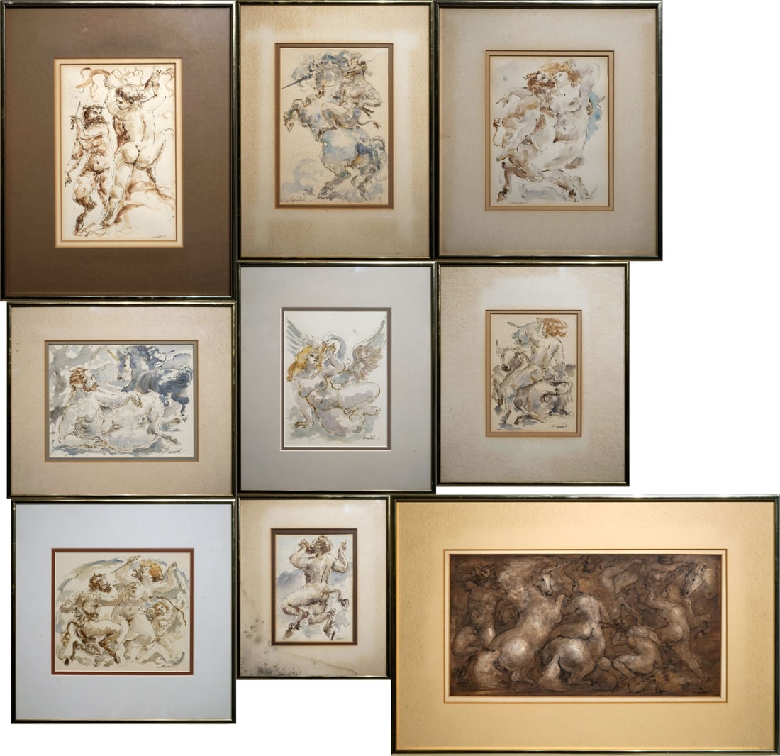 CHARLES BURDICK (AMERICAN, 1924-2016) [9 WORKS]. (1 of 20)